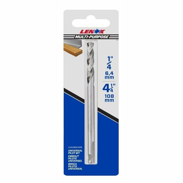 Lenox 1/4 in. High Speed Steel Hole Saw Pilot Bit LXAH99414PB